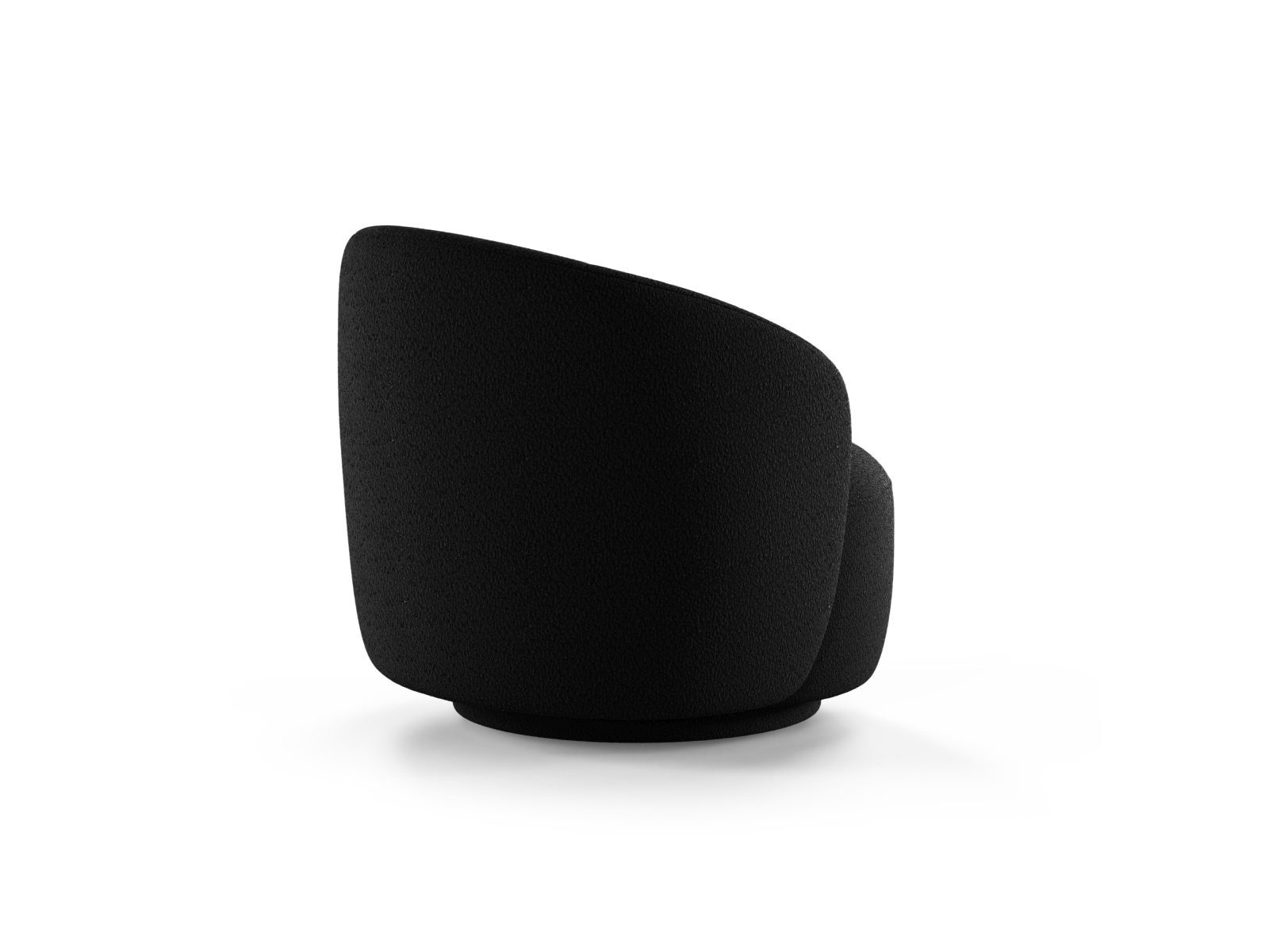 Swivel Boucle Armchair, "Letizia", 1 Seat, 86x83x76.5