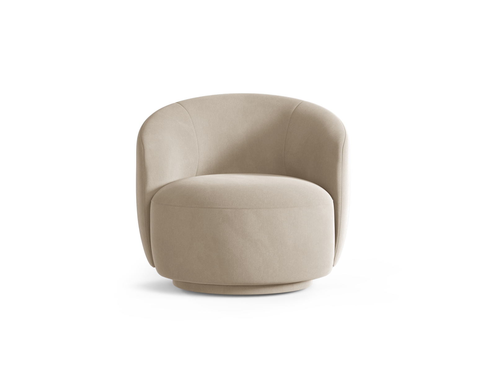 Swivel Velvet Armchair, "Letizia", 1 Seat, 86x83x76.5