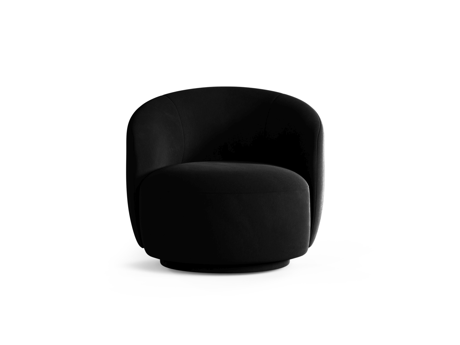 Swivel Velvet Armchair, "Letizia", 1 Seat, 86x83x76.5