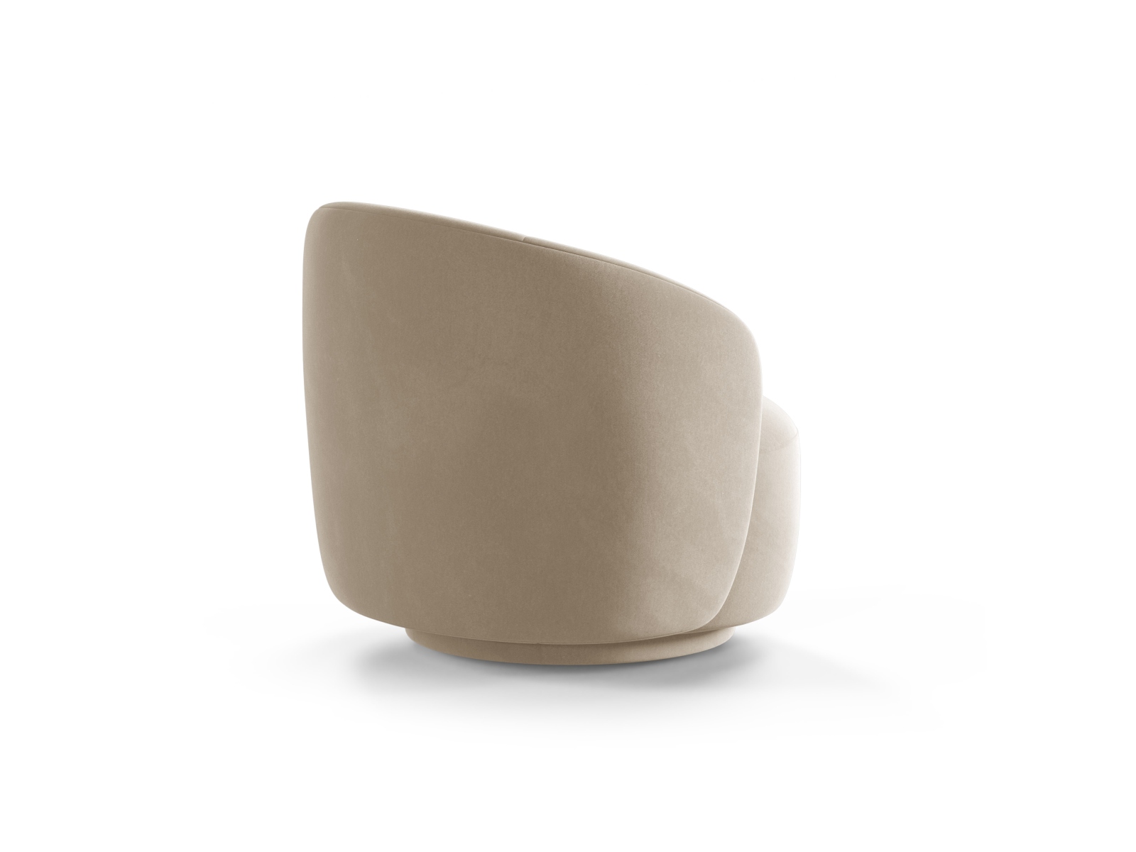Swivel Velvet Armchair, "Letizia", 1 Seat, 86x83x76.5