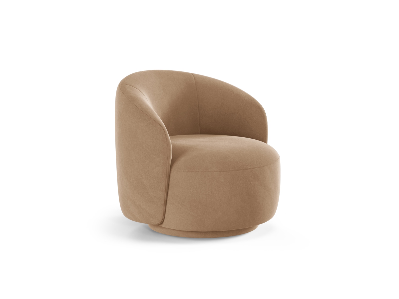 Swivel Velvet Armchair, "Letizia", 1 Seat, 86x83x76.5