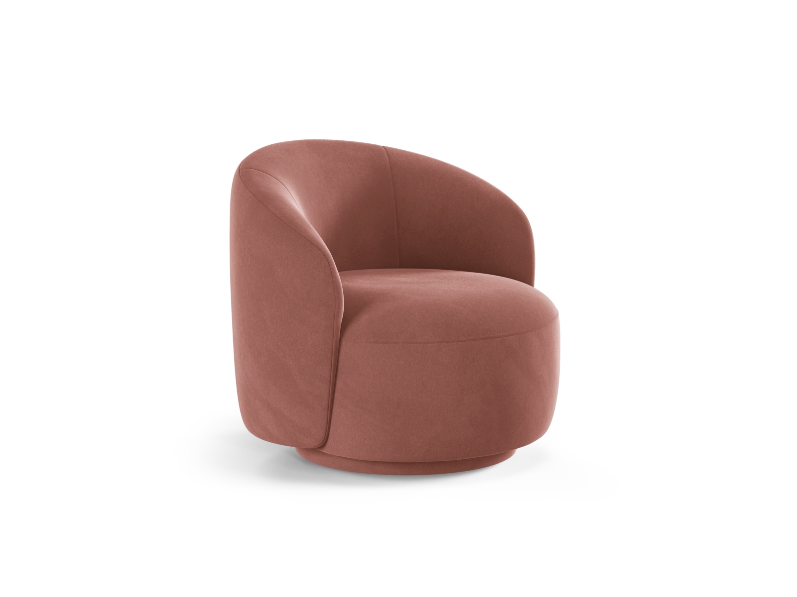 Swivel Velvet Armchair, "Letizia", 1 Seat, 86x83x76.5