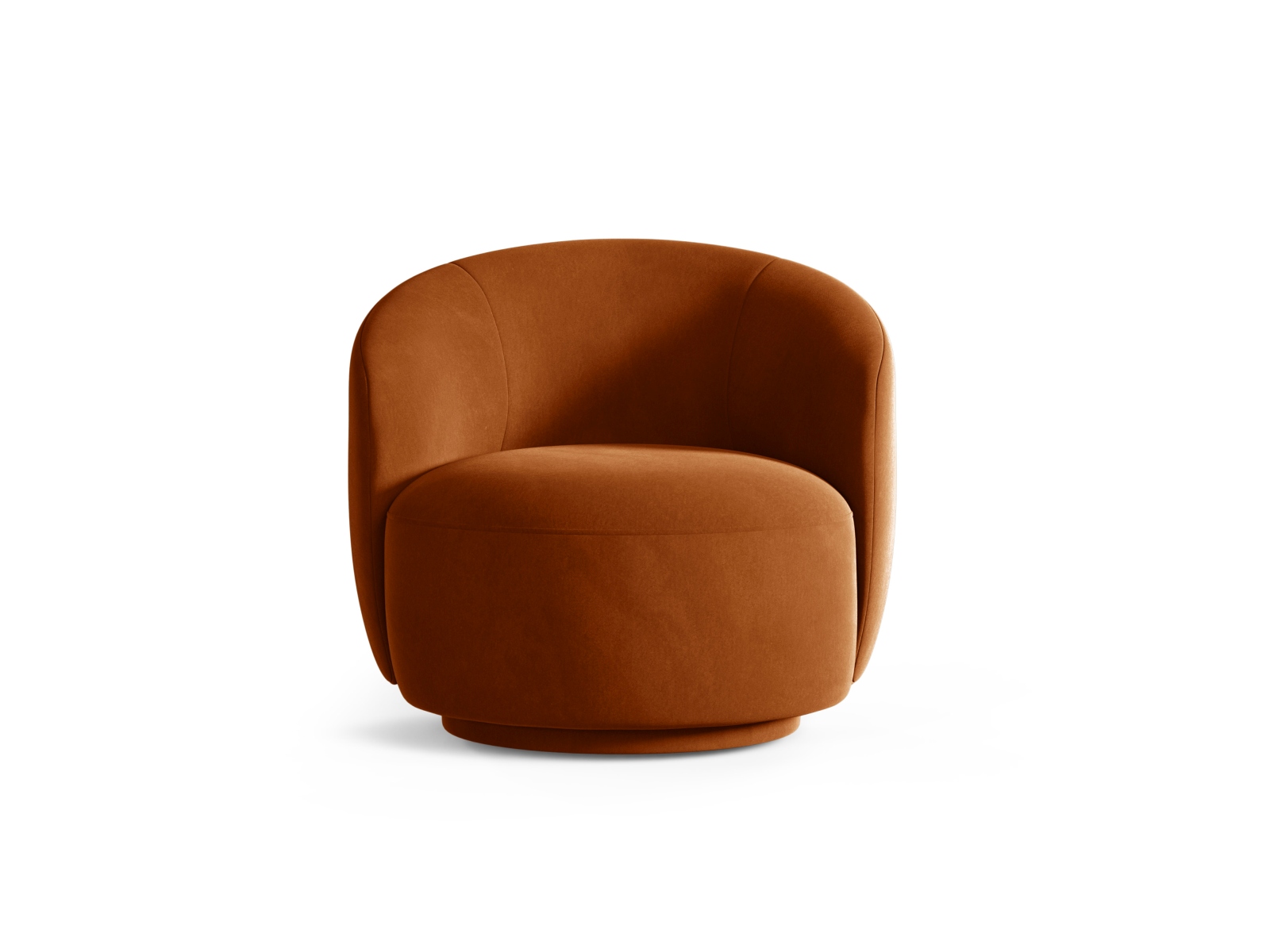 Swivel Velvet Armchair, "Letizia", 1 Seat, 86x83x76.5