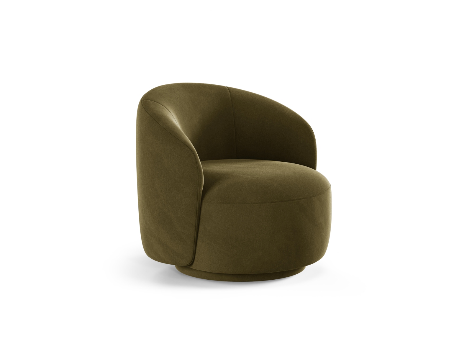 Swivel Velvet Armchair, "Letizia", 1 Seat, 86x83x76.5