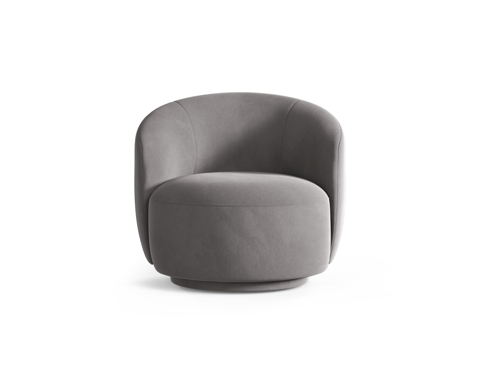 Swivel Velvet Armchair, "Letizia", 1 Seat, 86x83x76.5