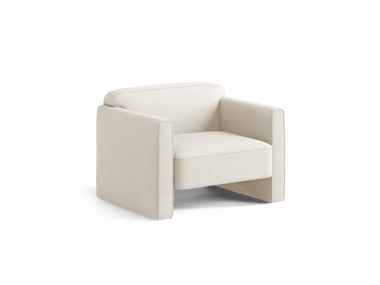 Boucle Armchair, "Abby", 1 Seat, 90x80x69