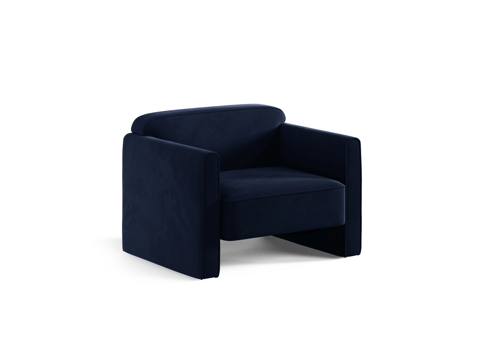 Velvet Armchair, "Abby", 1 Seat, 90x80x69