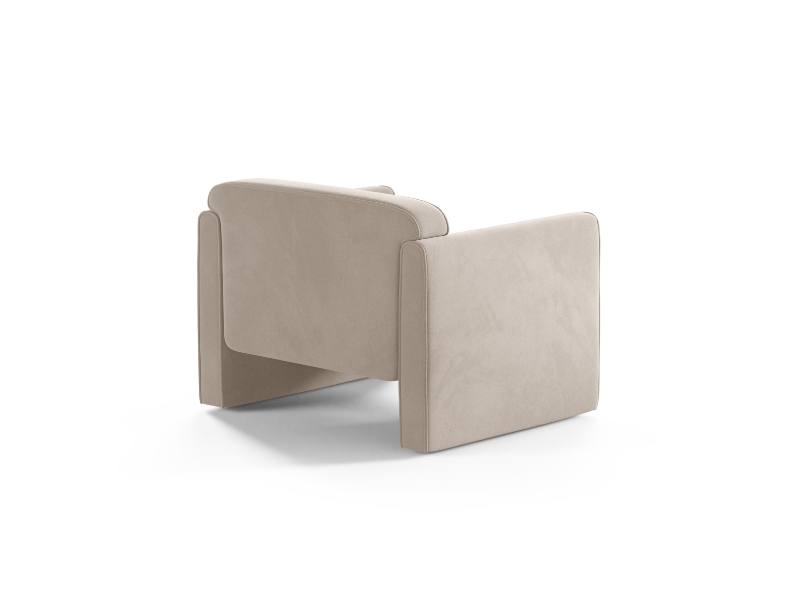 Velvet Armchair, "Abby", 1 Seat, 90x80x69
