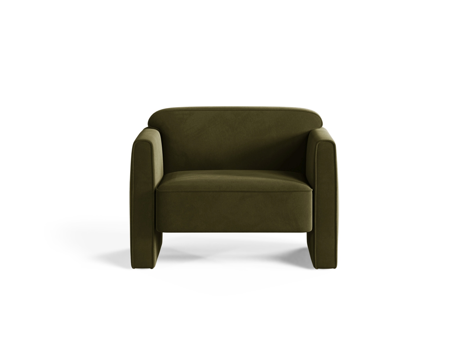 Velvet Armchair, "Abby", 1 Seat, 90x80x69
