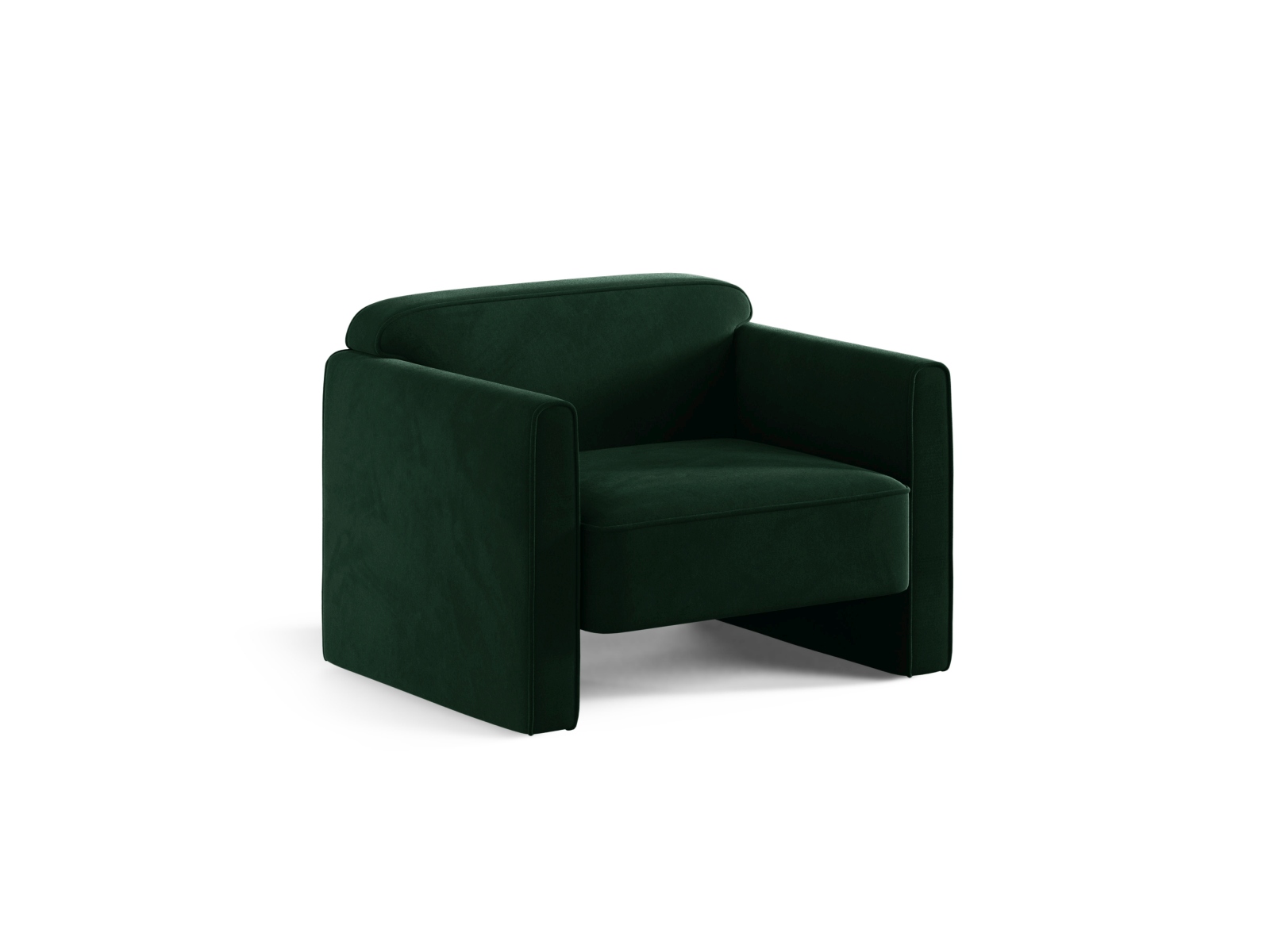 Velvet Armchair, "Abby", 1 Seat, 90x80x69