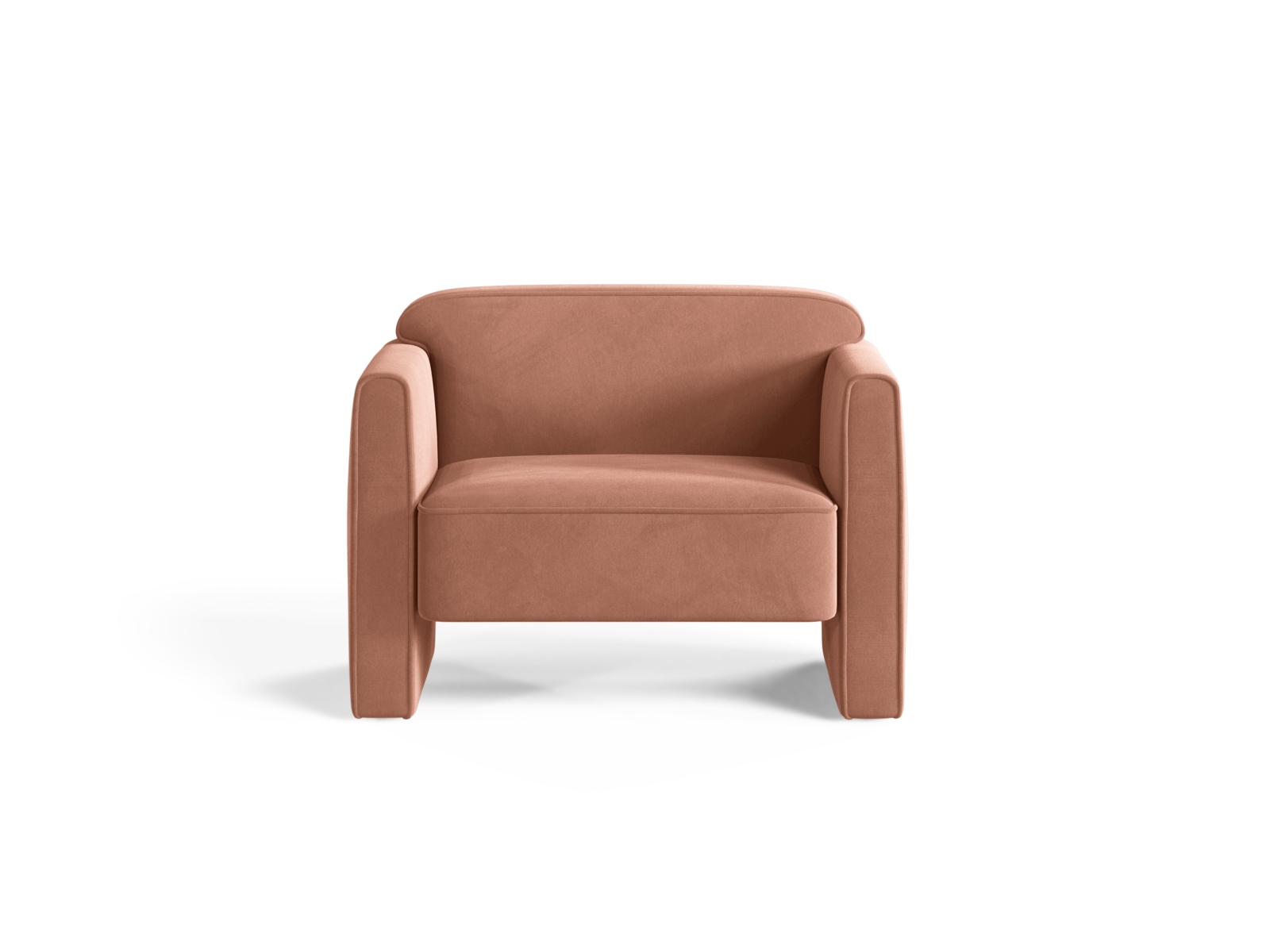 Velvet Armchair, "Abby", 1 Seat, 90x80x69