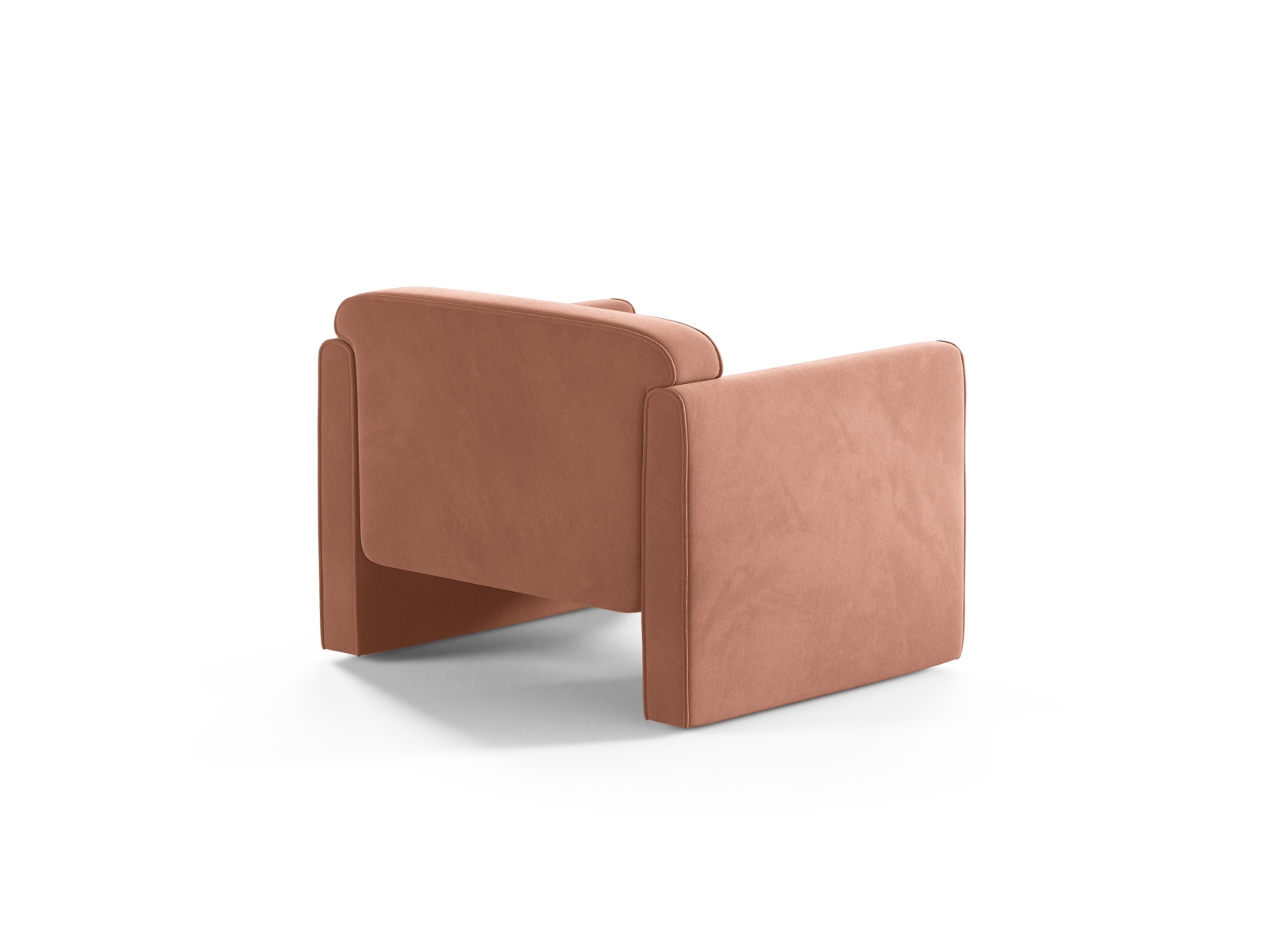 Velvet Armchair, "Abby", 1 Seat, 90x80x69