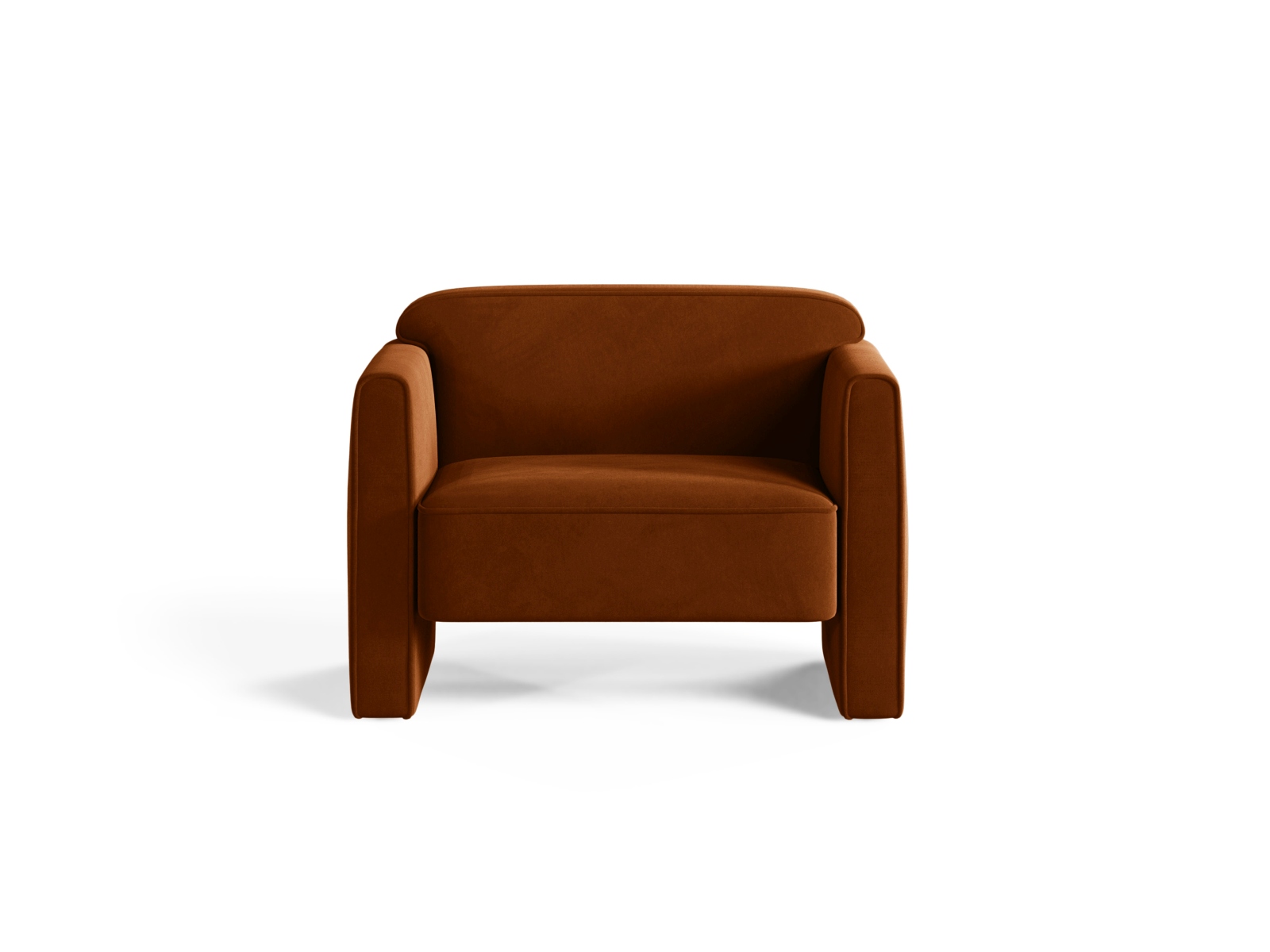 Velvet Armchair, "Abby", 1 Seat, 90x80x69
