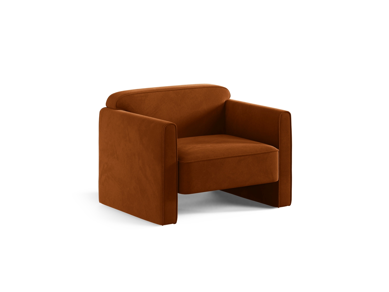 Velvet Armchair, "Abby", 1 Seat, 90x80x69