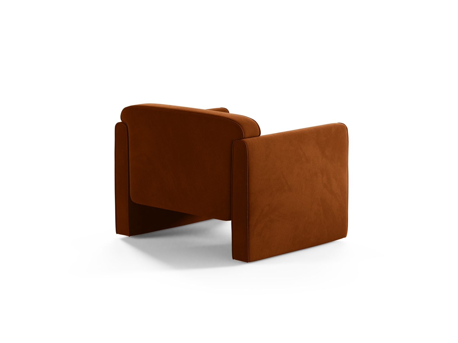 Velvet Armchair, "Abby", 1 Seat, 90x80x69