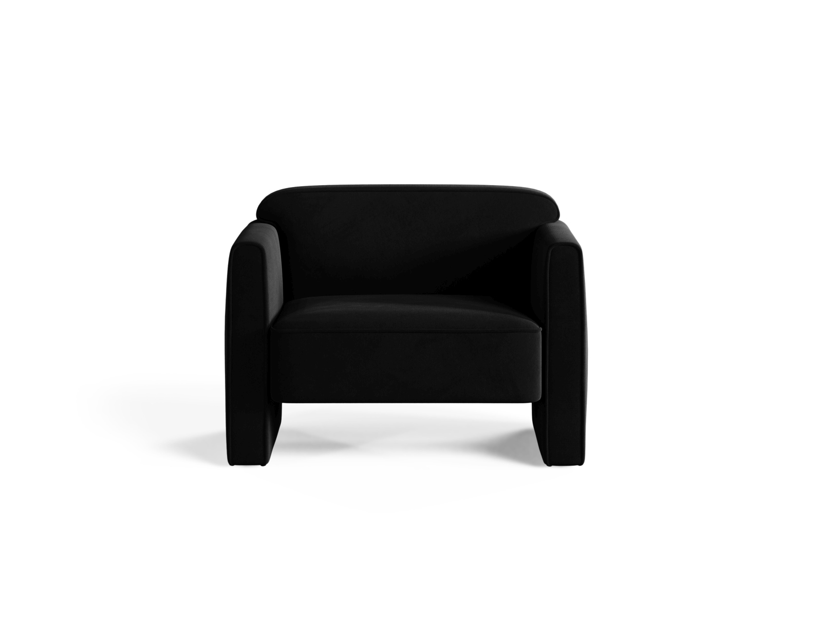 Velvet Armchair, "Abby", 1 Seat, 90x80x69