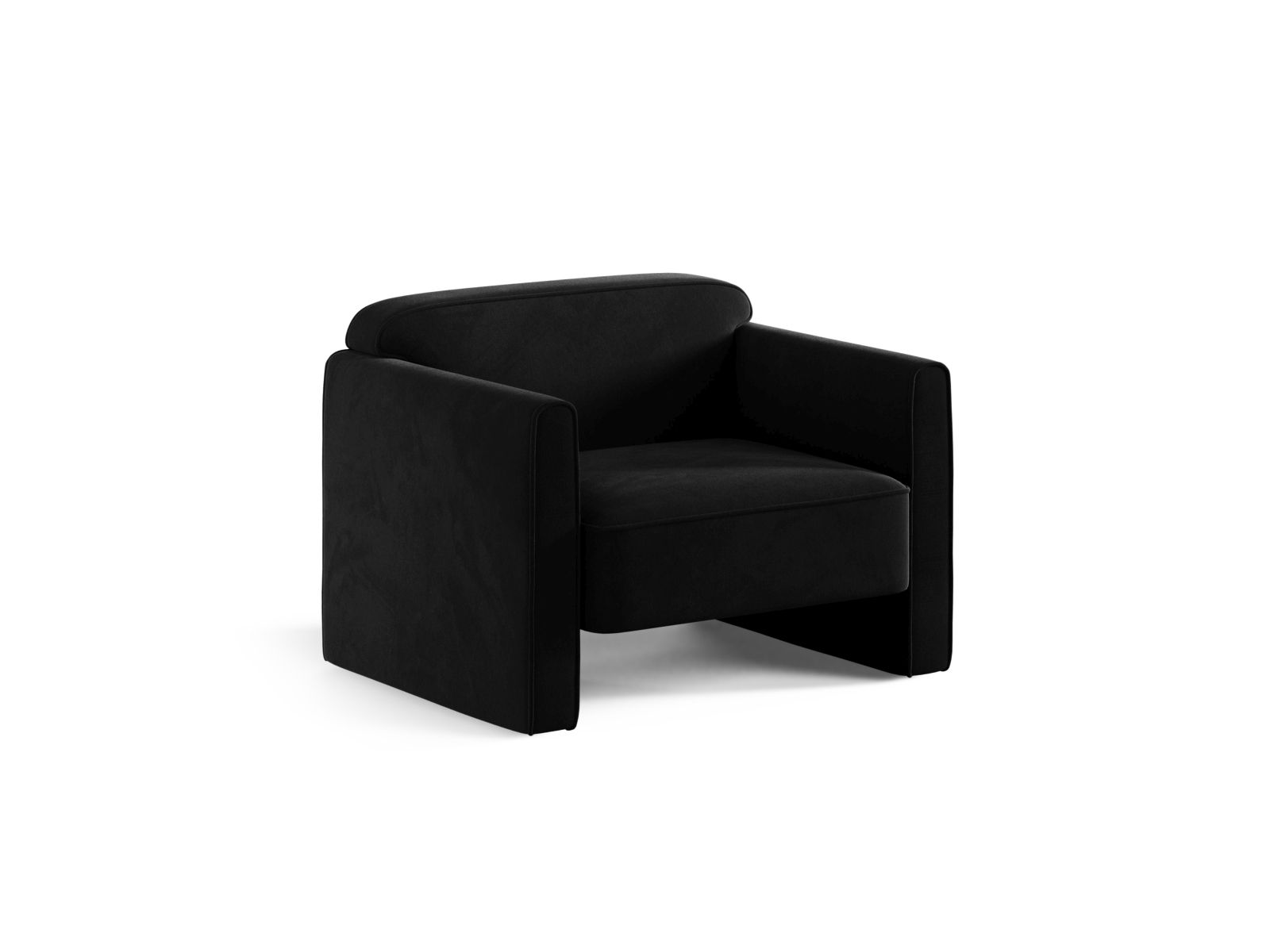 Velvet Armchair, "Abby", 1 Seat, 90x80x69