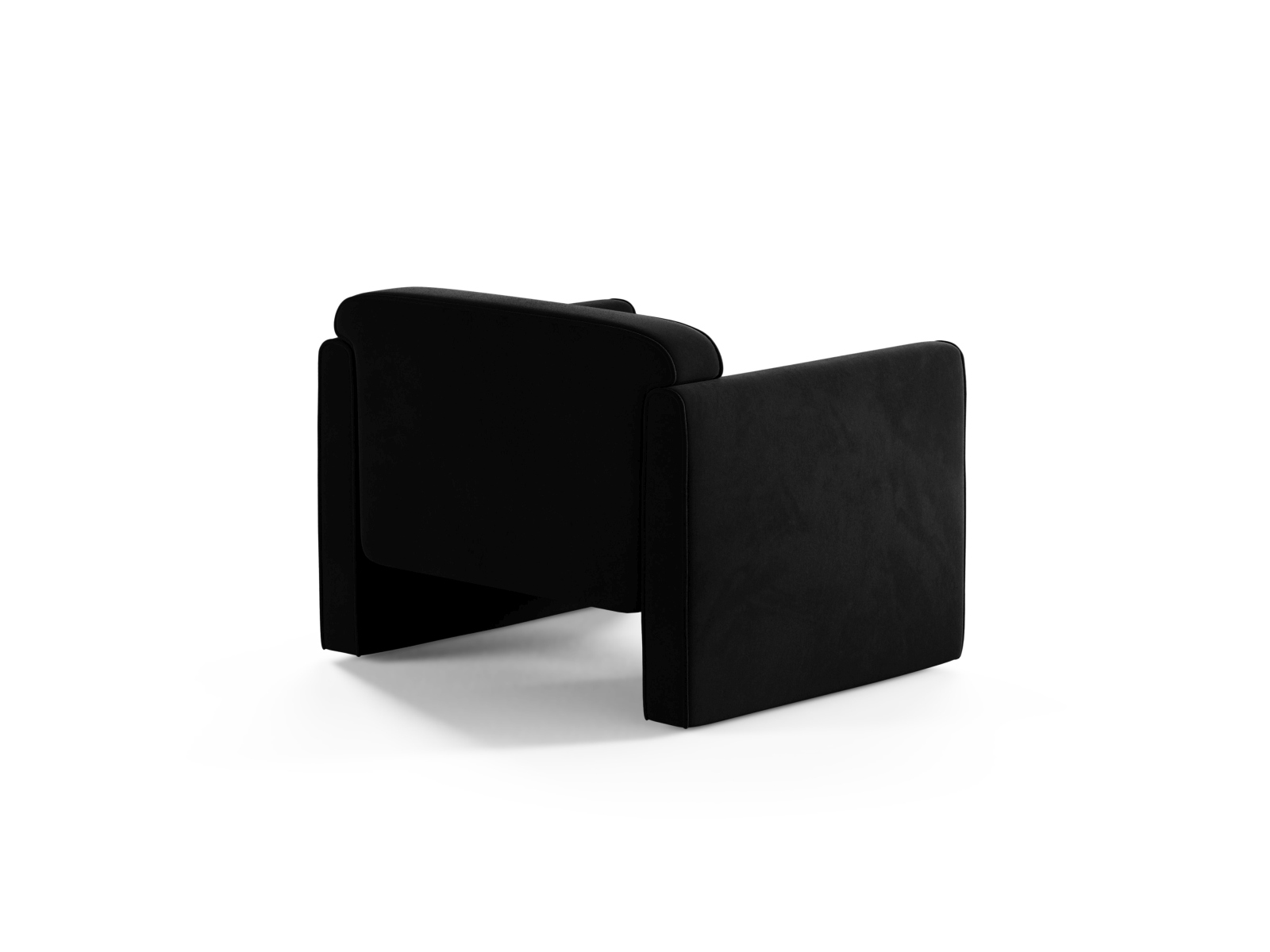 Velvet Armchair, "Abby", 1 Seat, 90x80x69