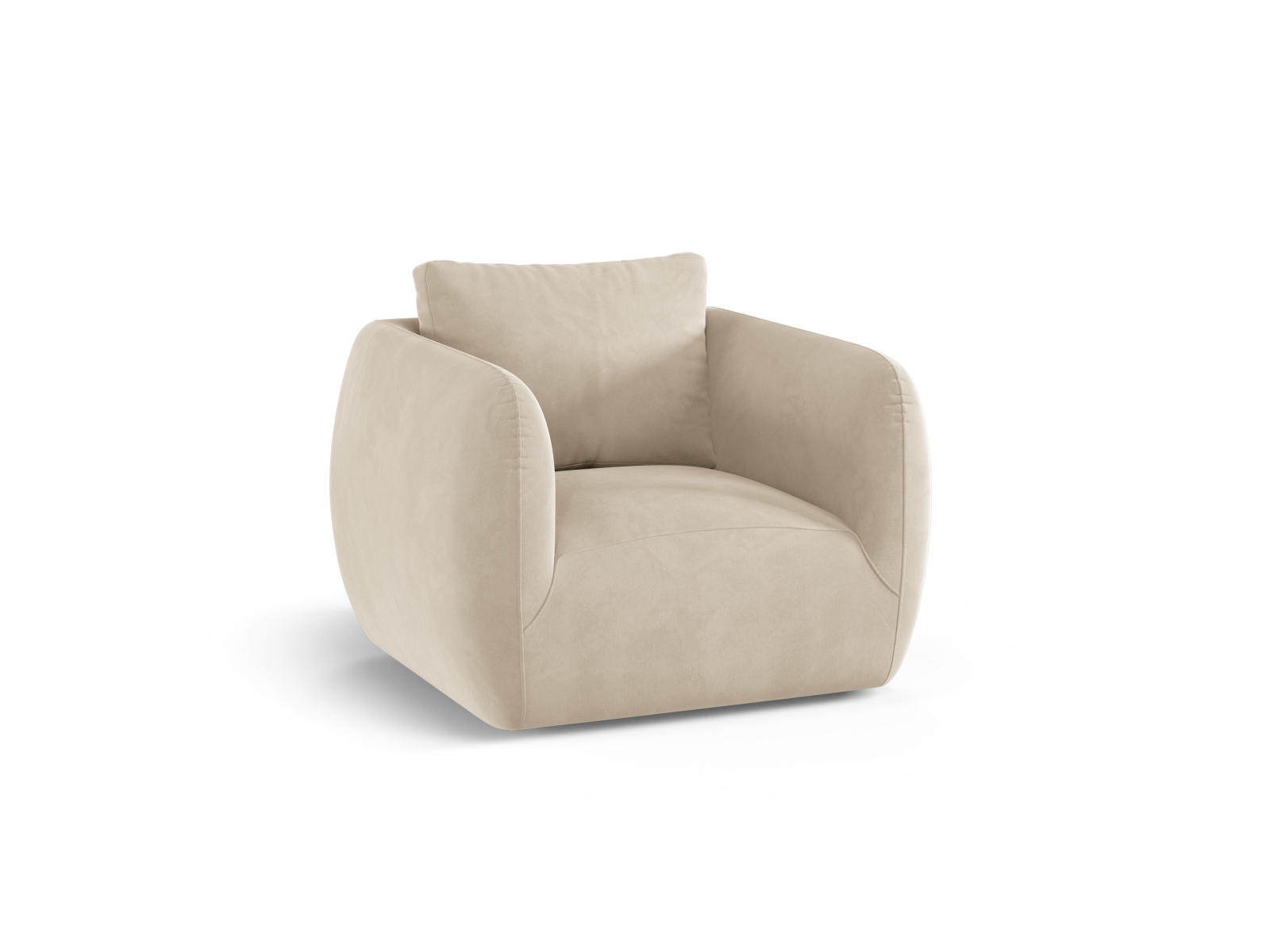 Velvet Armchair, "Iga", 1 Seat, 95.5x87x80
