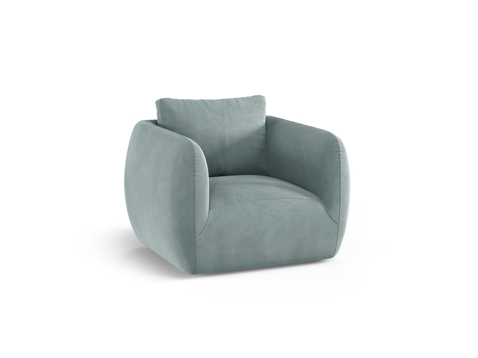 Velvet Armchair, "Iga", 1 Seat, 95.5x87x80