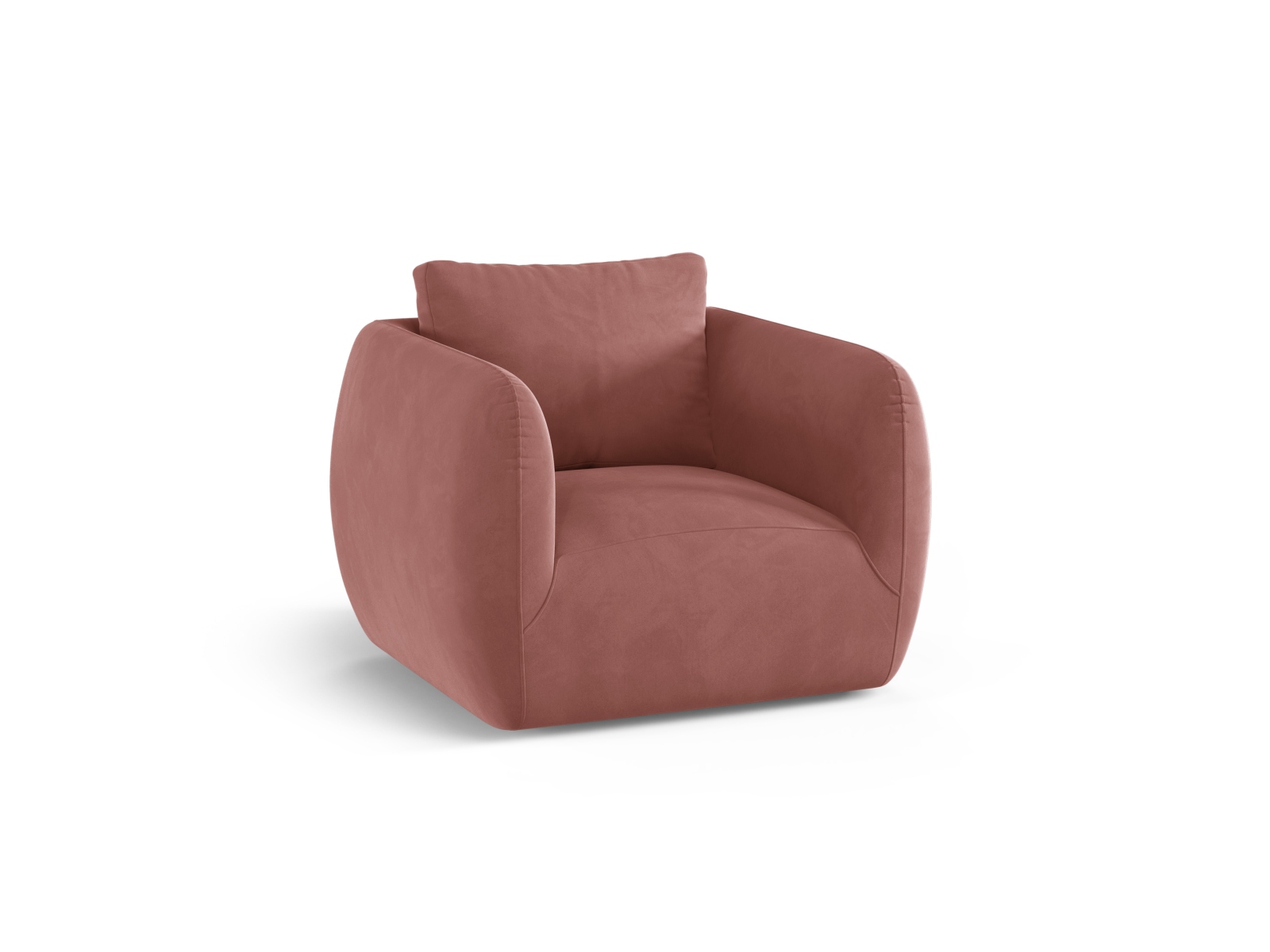 Velvet Armchair, "Iga", 1 Seat, 95.5x87x80