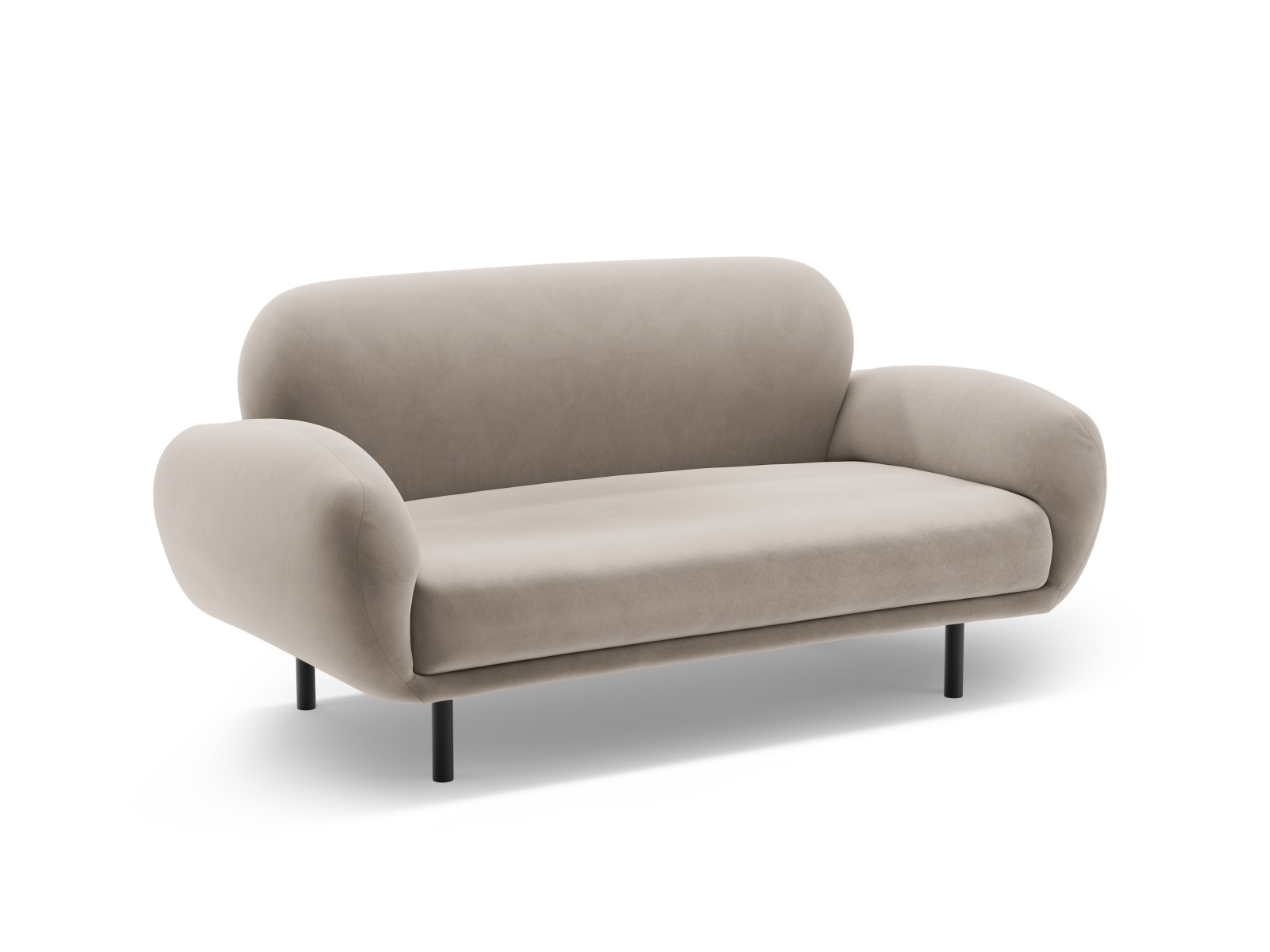 Velvet Sofa, "Poppy", 2 Seats, 148x72x82