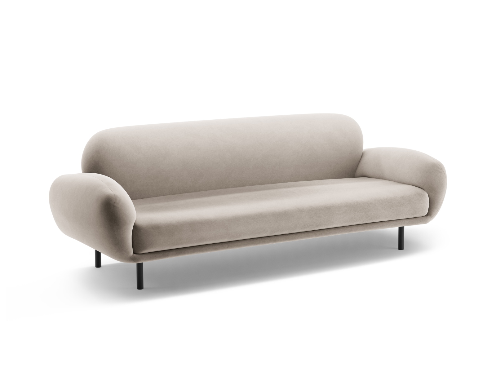 Velvet Sofa, "Poppy", 3 Seats, 208x72x82