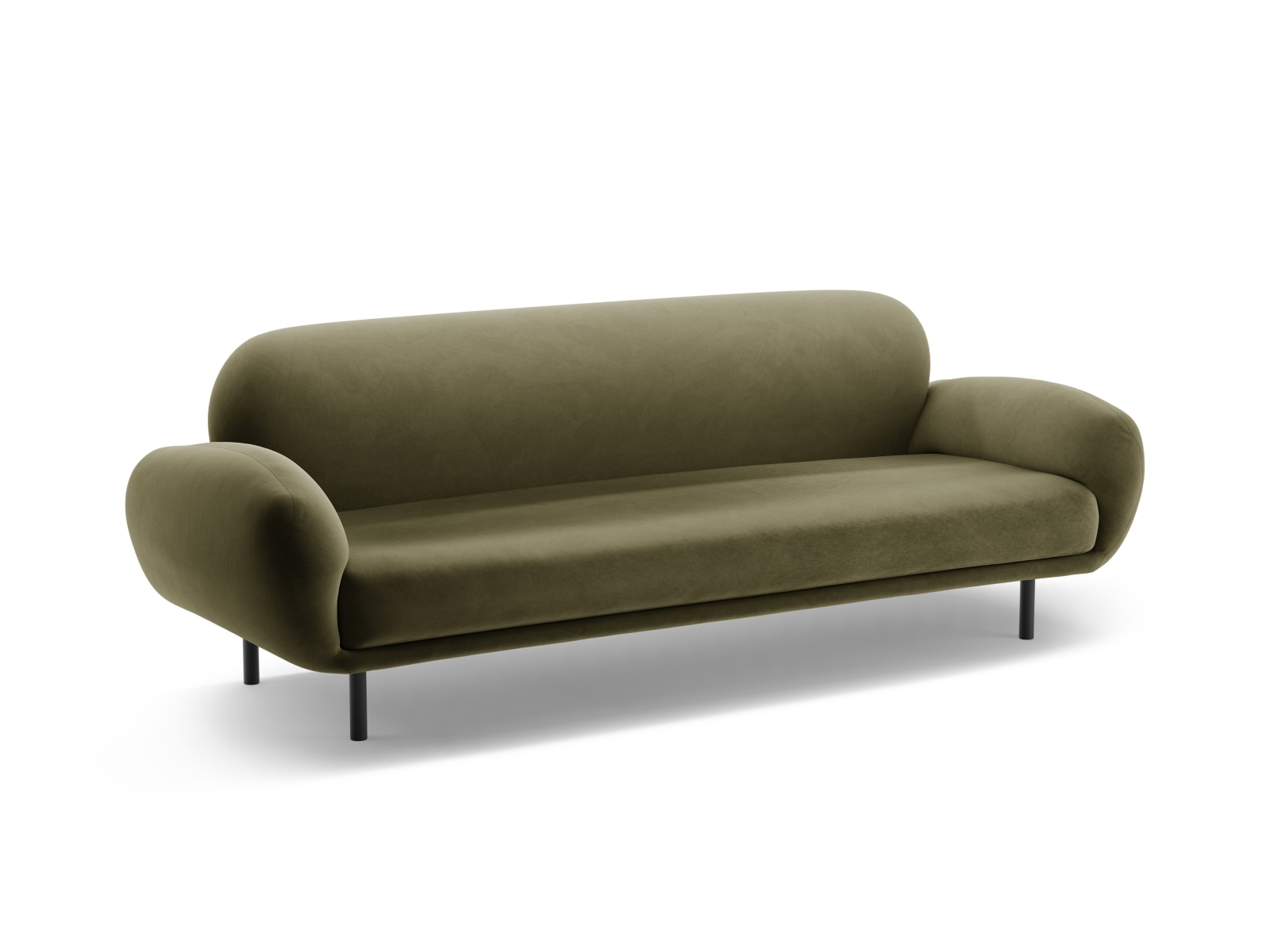 Velvet Sofa, "Poppy", 3 Seats, 208x72x82