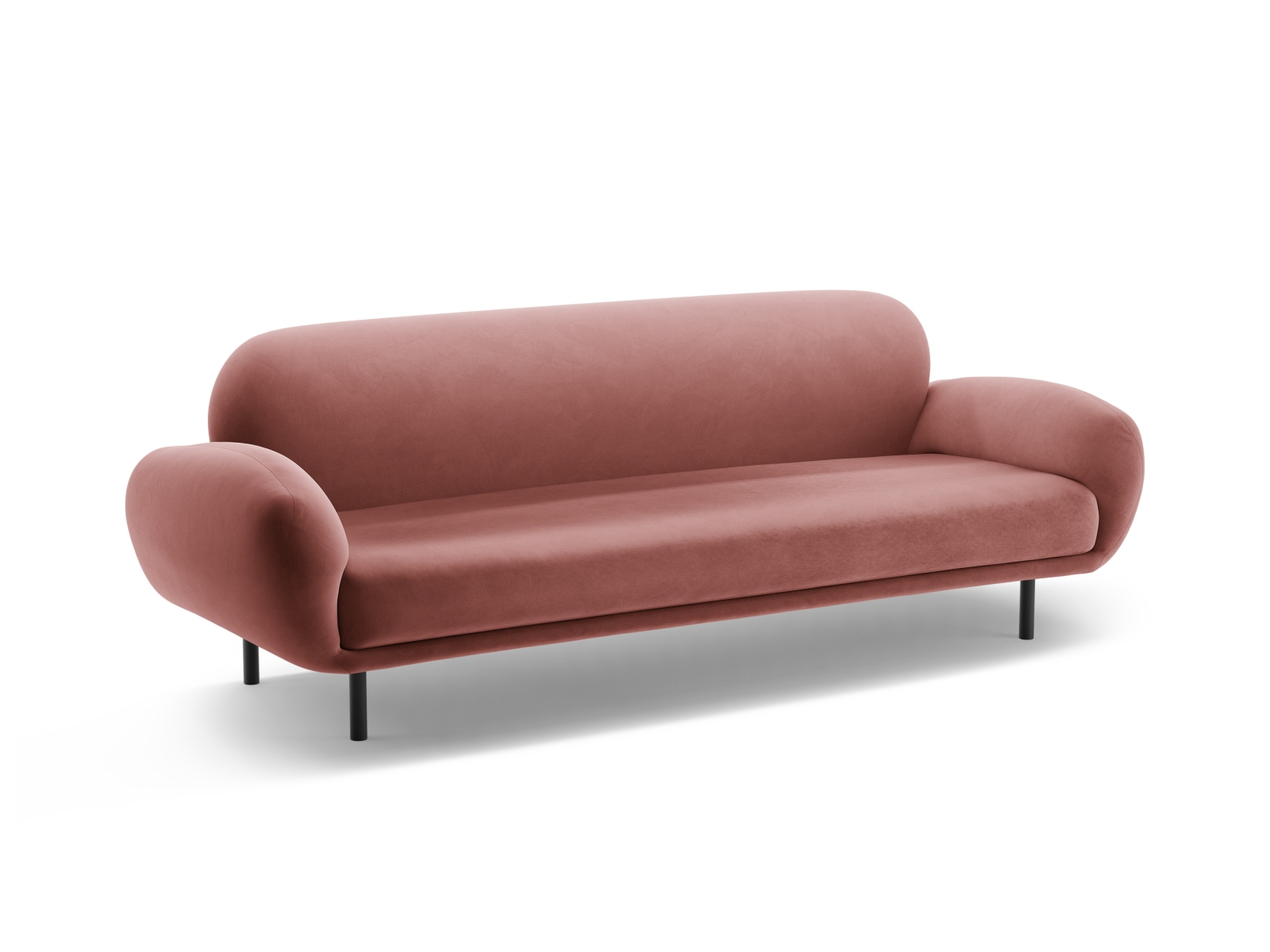 Velvet Sofa, "Poppy", 3 Seats, 208x72x82