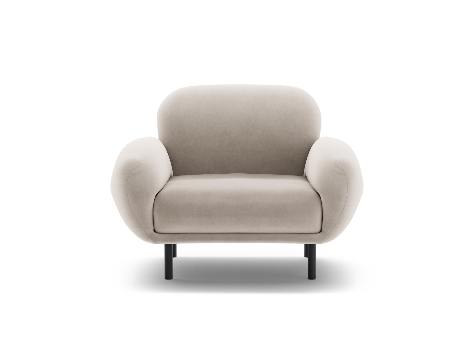 Velvet Armchair, "Poppy", 1 Seat, 90x72x82