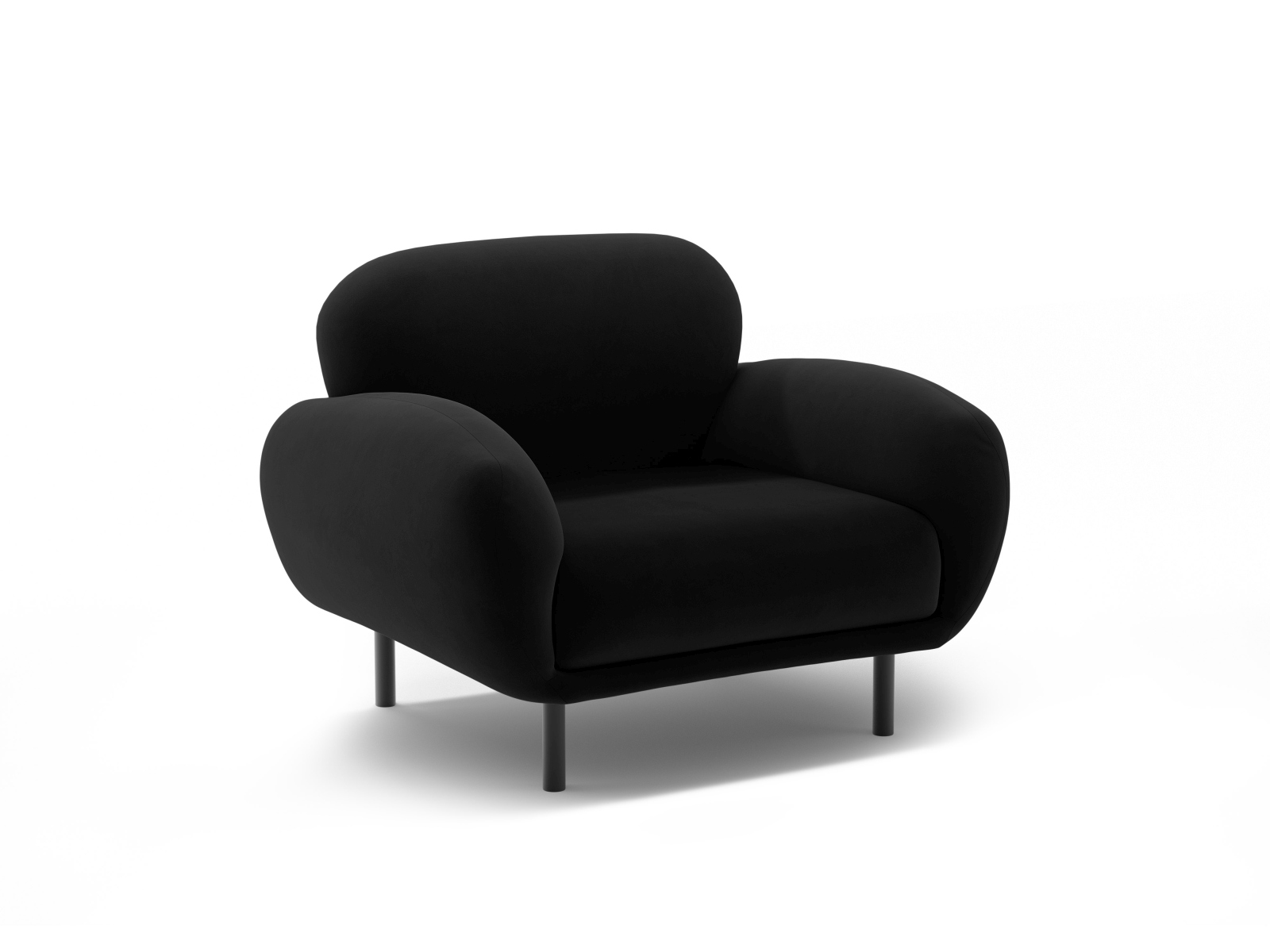 Velvet Armchair, "Poppy", 1 Seat, 90x72x82