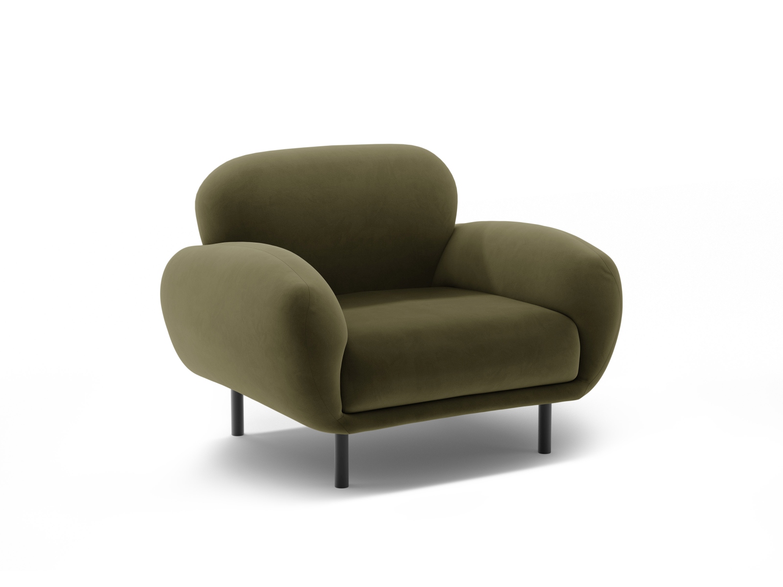 Velvet Armchair, "Poppy", 1 Seat, 90x72x82