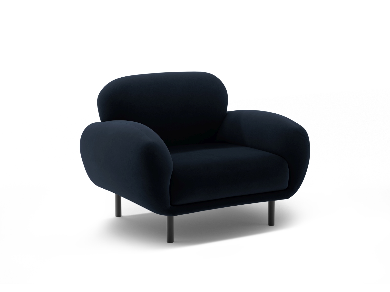 Velvet Armchair, "Poppy", 1 Seat, 90x72x82