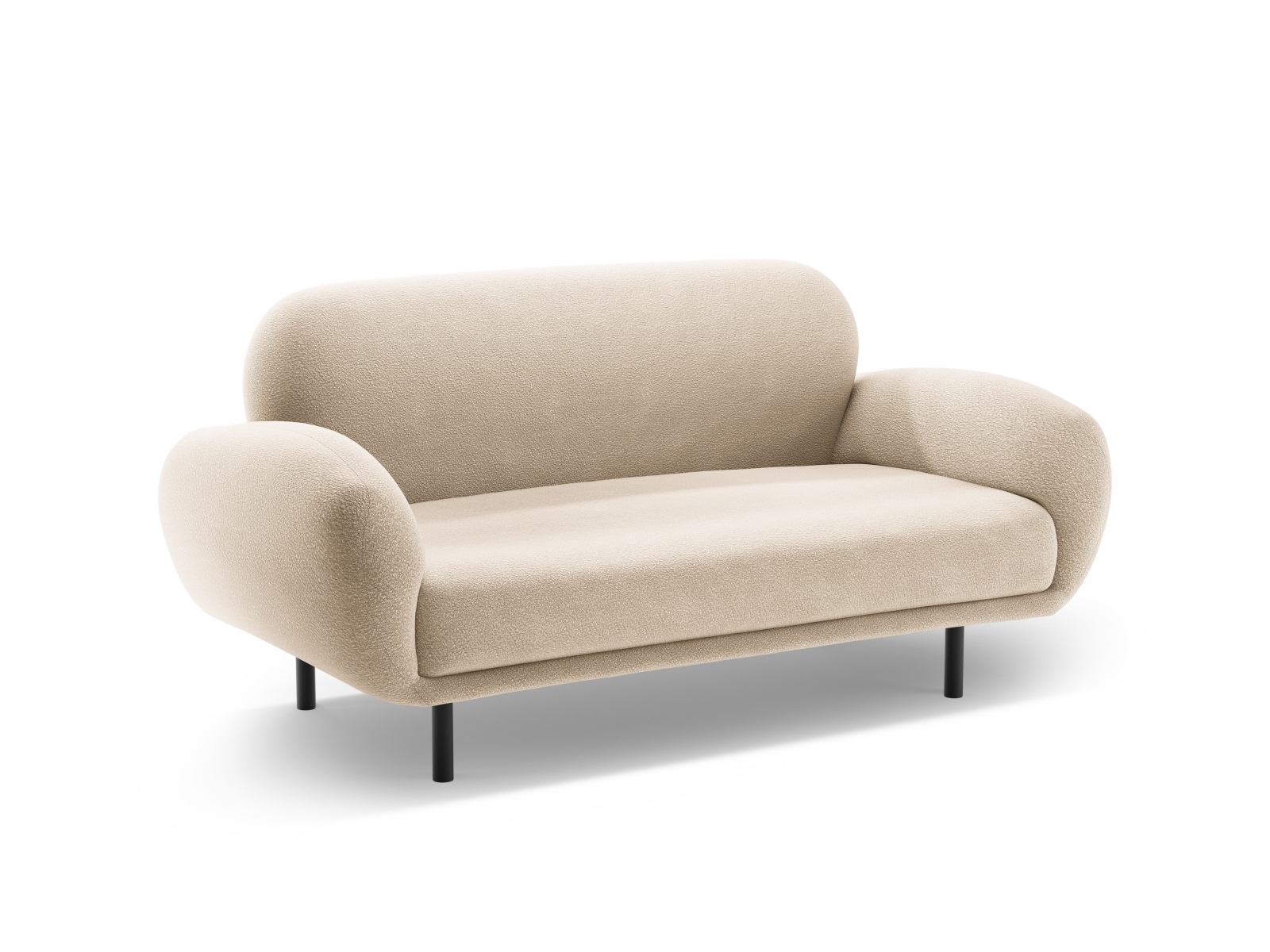 Boucle Sofa, "Poppy", 2 Seats, 148x72x82