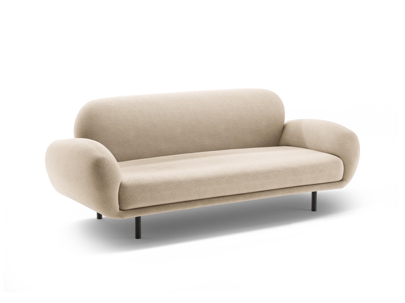 Boucle Sofa, "Poppy", 2 Seats, 178x72x82