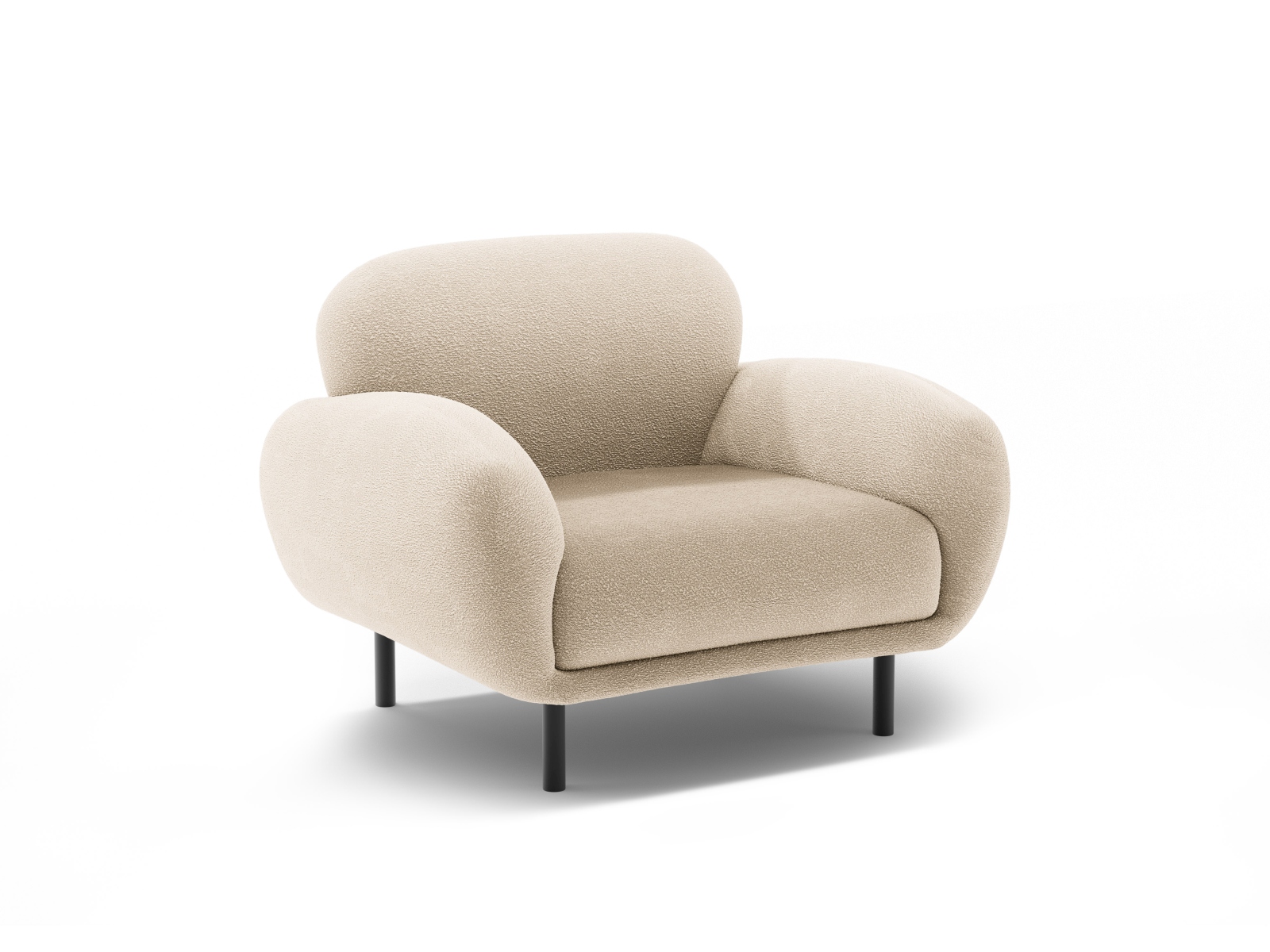 Boucle Armchair, "Poppy", 1 Seat, 90x72x82