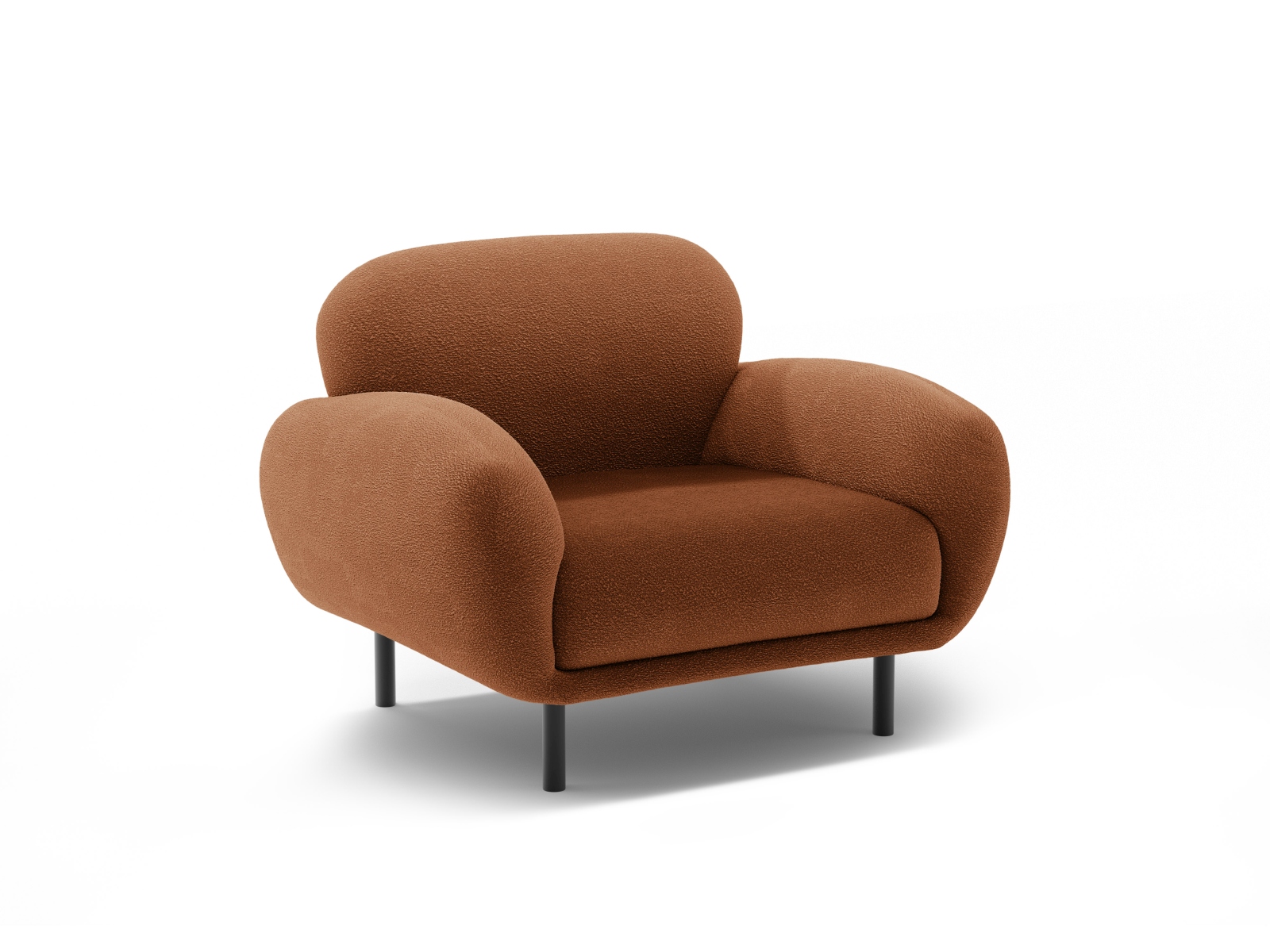 Boucle Armchair, "Poppy", 1 Seat, 90x72x82