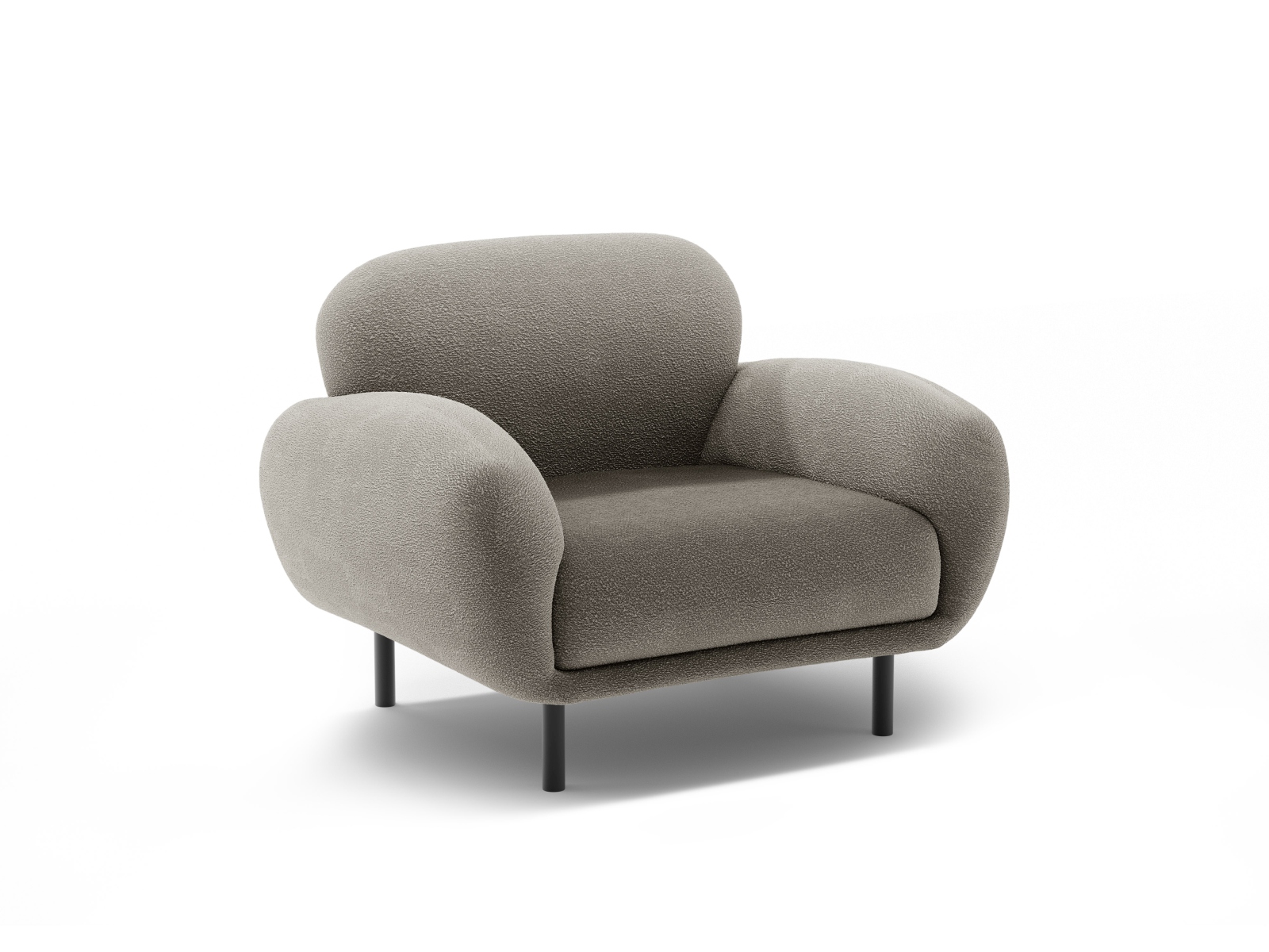 Boucle Armchair, "Poppy", 1 Seat, 90x72x82
