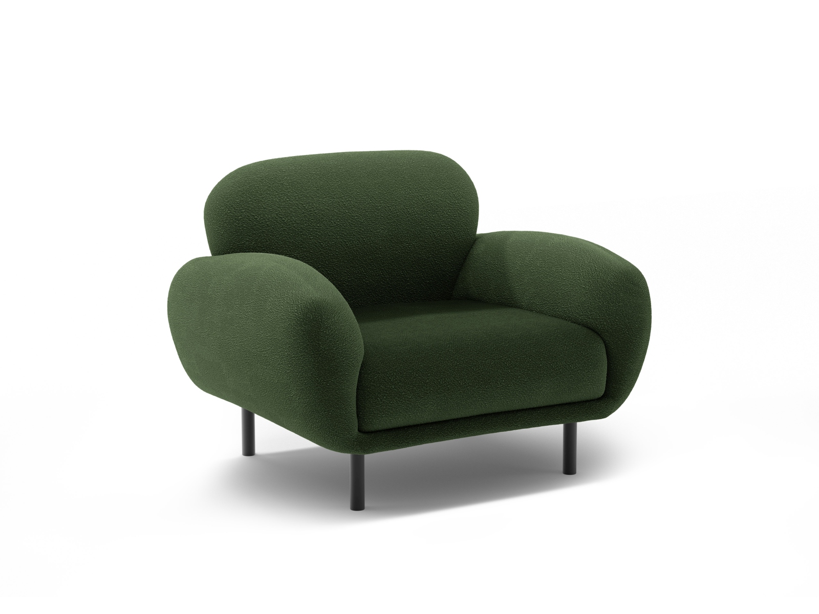 Boucle Armchair, "Poppy", 1 Seat, 90x72x82