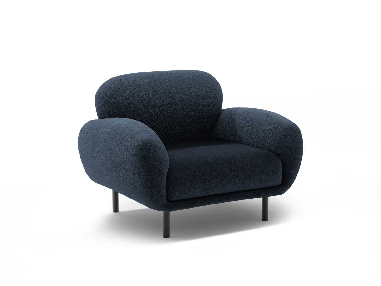 Boucle Armchair, "Poppy", 1 Seat, 90x72x82