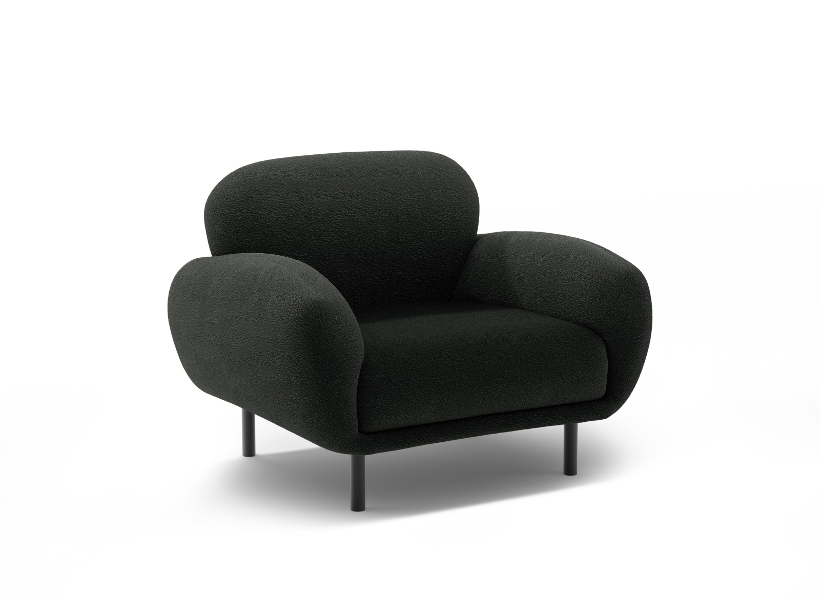 Boucle Armchair, "Poppy", 1 Seat, 90x72x82