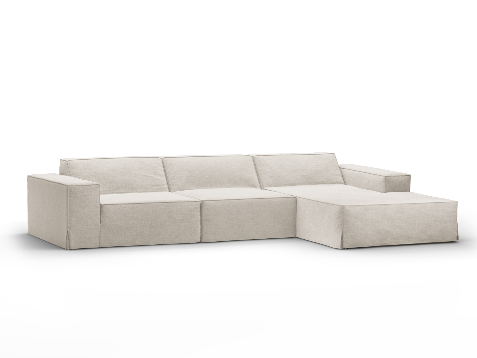 Modular Right Corner Sofa, "Jodie", 4 Seats, 284x162x77
