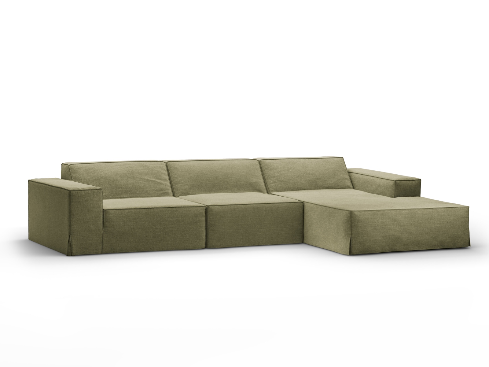 Modular Right Corner Sofa, "Jodie", 4 Seats, 284x162x77