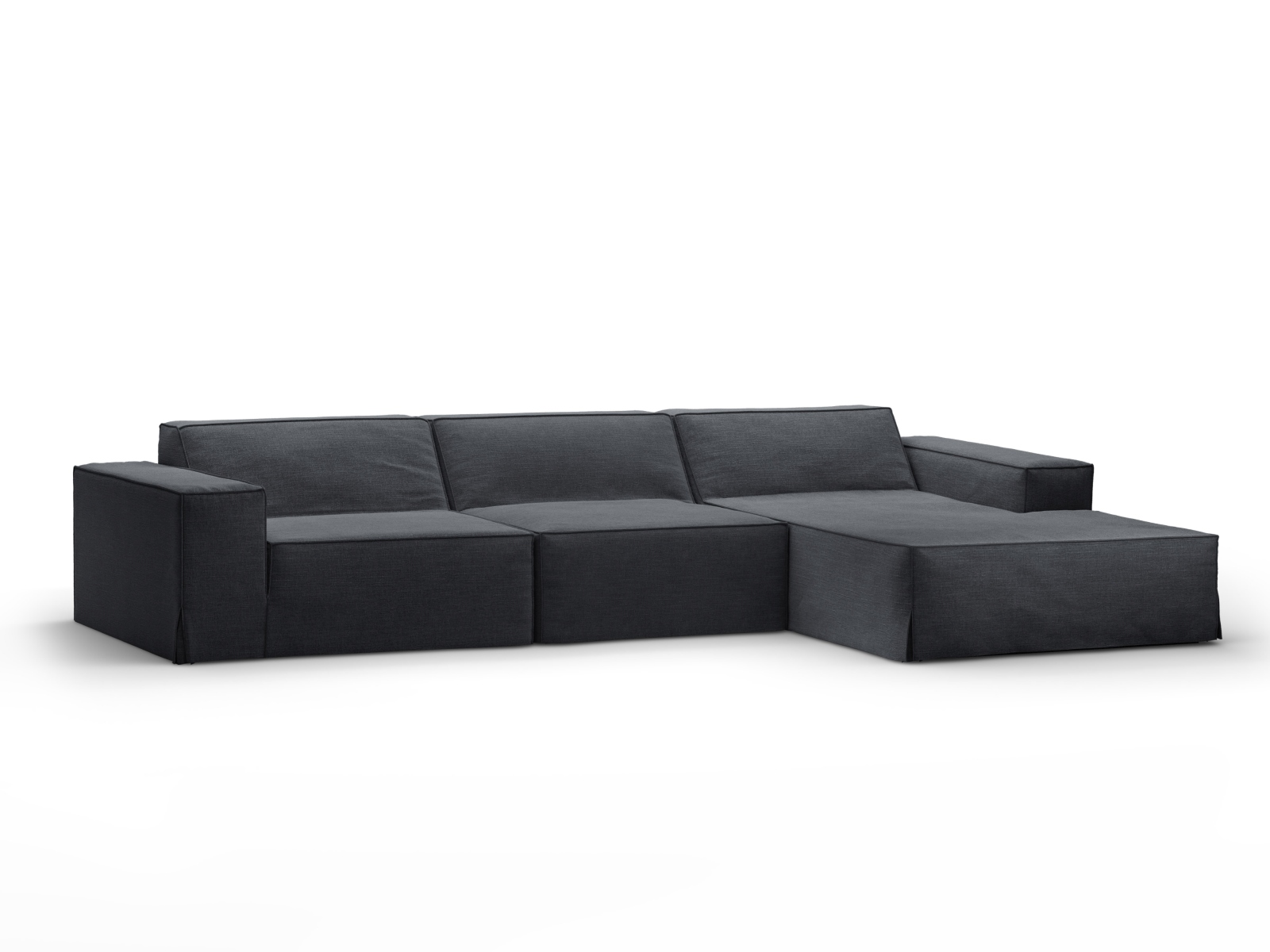 Modular Right Corner Sofa, "Jodie", 4 Seats, 284x162x77
