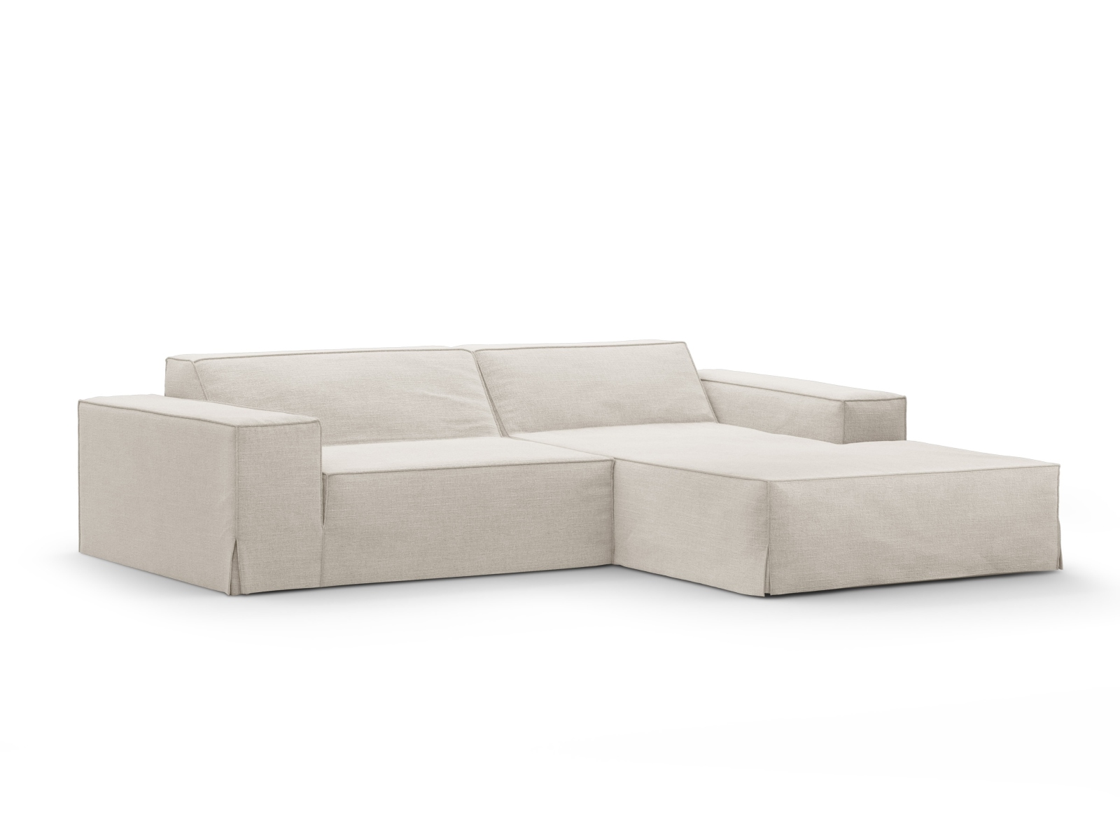 Modular Right Corner Sofa, "Jodie", 3 Seats, 224x162x77