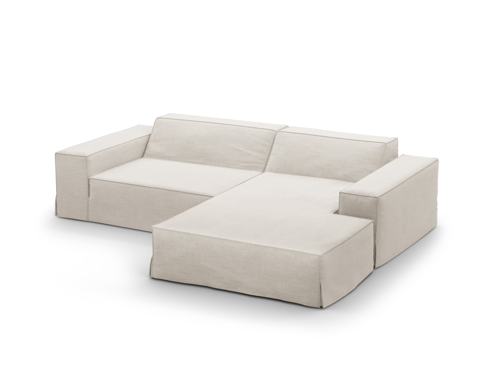 Modular Right Corner Sofa, "Jodie", 3 Seats, 224x162x77