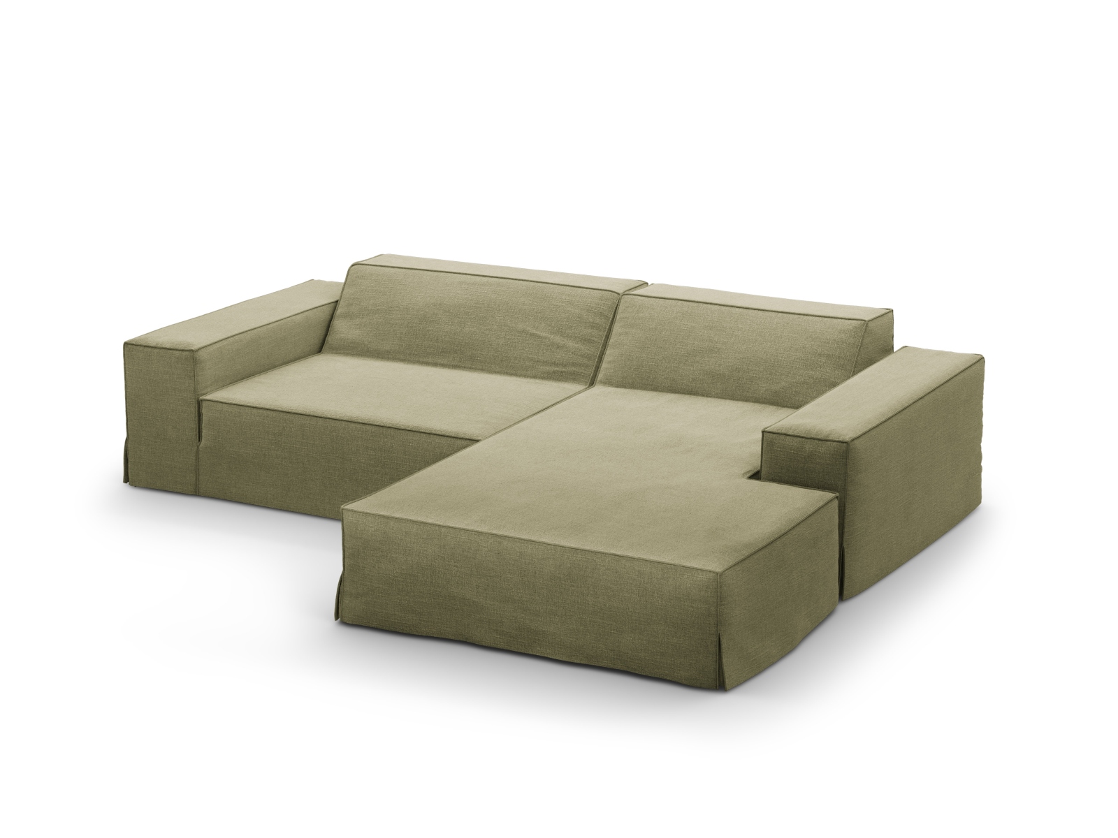 Modular Right Corner Sofa, "Jodie", 3 Seats, 224x162x77