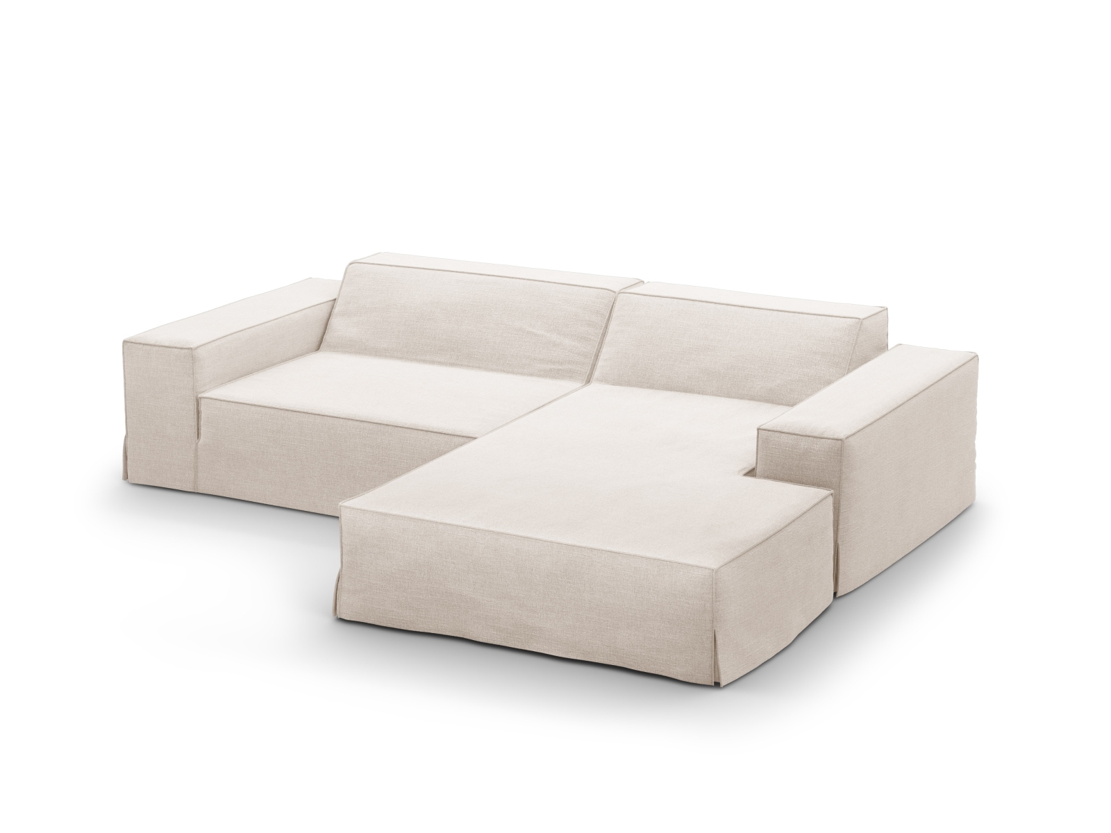 Modular Right Corner Sofa, "Jodie", 3 Seats, 224x162x77