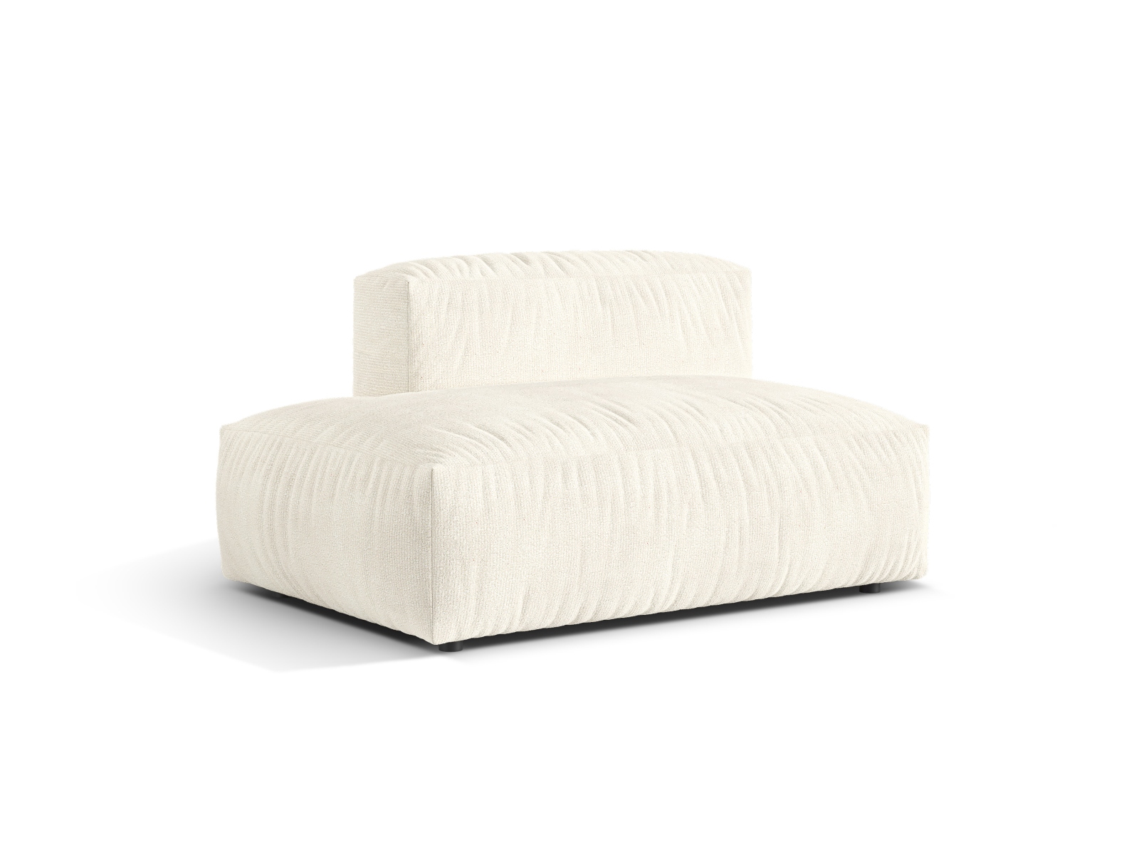 Boucle Left Sofa, "Martina", 2 Seats, 133x106x75