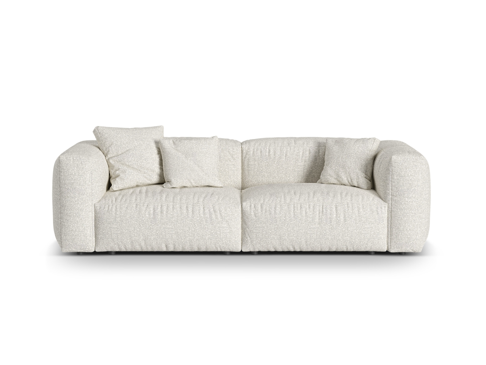 Boucle Modular Sofa XL, "Martina", 3 Seats, 240x106x75